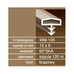 Uszczelka do drzwi drewnianych USZ155.3