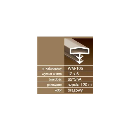 Uszczelka do drzwi drewnianych USZ155.3