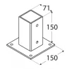 Podstawa słupa 70x70mm PSP70 DOMPOD-05