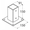 Podstawa słupa 90x90mm PSP90 DOMPOD-06