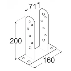 Podstawa słupa 70x70mm PST70 DOMPOD-16