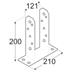 Podstawa słupa 120x120mm PST120 DOMPOD-17