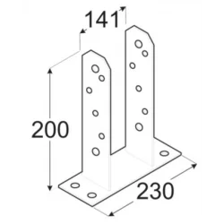 Podstawa słupa 140x140mm PST140 DOMPOD-18