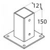 Podstawa słupa 120x120mm PSP120 DOMPOD-33