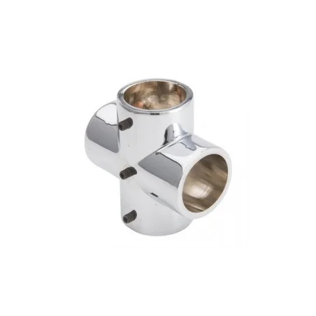 Łącznik czterokierunkowy - Ø 25 chrom SZAC9850CHR