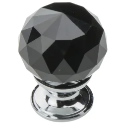 Gałka meblowa KRYSZTAŁ kula mała czarna fi25mm  189GAL1