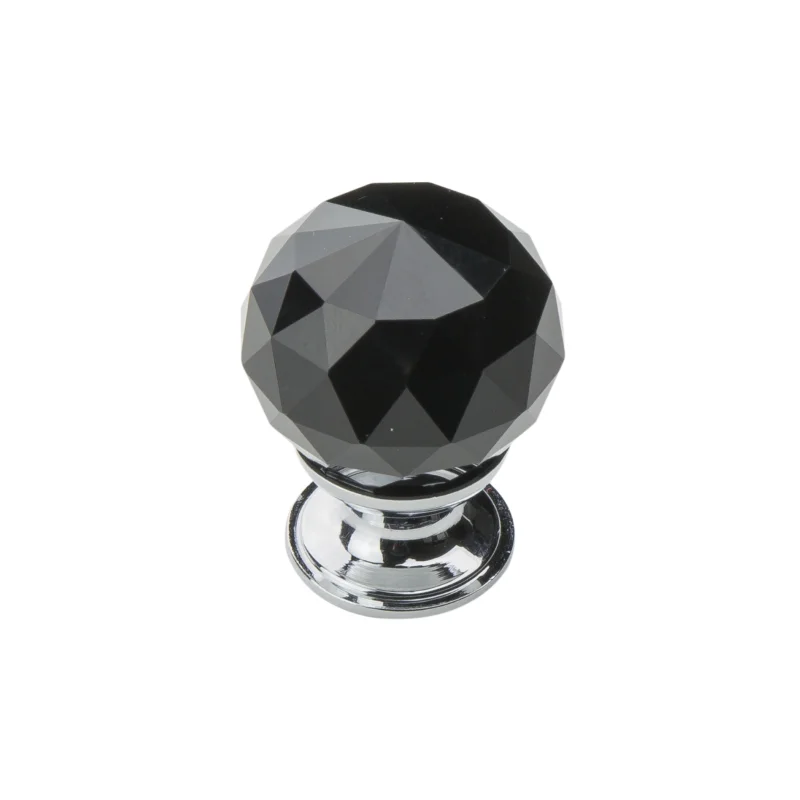 Gałka meblowa KRYSZTAŁ kula mała czarna fi25mm  189GAL1