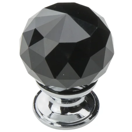 Gałka meblowa KRYSZTAŁ kula mała czarna fi25mm  189GAL1