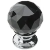 Gałka meblowa KRYSZTAŁ kula mała czarna fi25mm  189GAL1