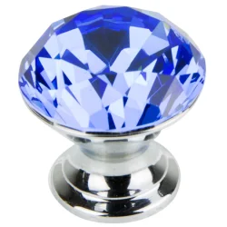 Gałka meblowa AVA kryształ niebieska fi35mm 189GAL10