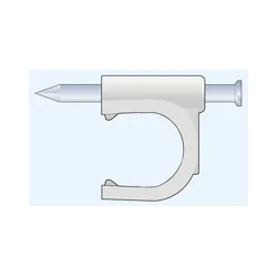 Obejmka kablowa OKG z gwoździem, okrągła fi 7mm 4015.1013
