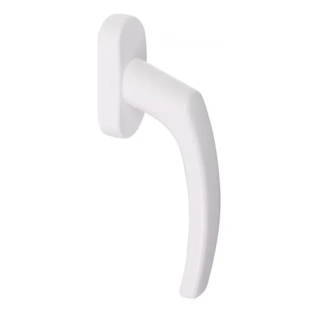 KLAMKA OKIEN.8POZ,PLAST.BIALA