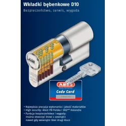 Wkładka bębenkowa D10 40x45mm mosiądz ABU562570