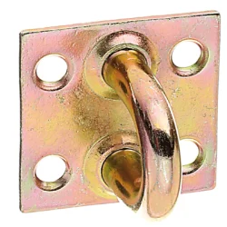 Uchwyt na płytce 37x37mm ocynk żółty AL348502