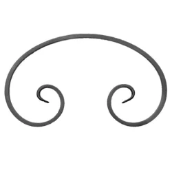 Element skrętny z płask. 12x6mm fakturowanego 220x126mm ART07038