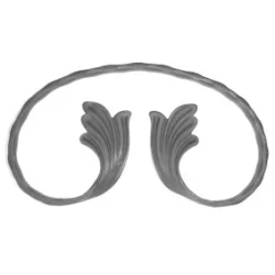 Element skrętny z płask. 12x6mm fakturowanego 180x90mm ART07230