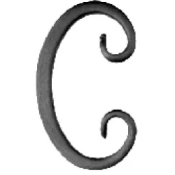 Element skrętny z pręta fi 12mm 110x62mm ART08044