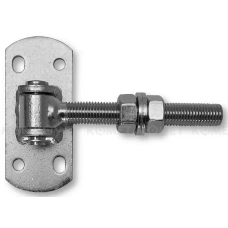 Zawias regulowany M16 z blachą montażową 115X50X5  ZAW230.80