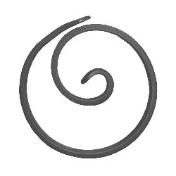 Element skrętny ślimak z płask. 12x6mm  fi 100mm ART10210