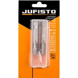 Gwintownik drobnozwojny JUFISTO  Materiał: HSS-M2 Rozmiar: M14 Skok gwintu: 1,50