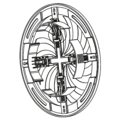 Kratka wentylacyjna CLASSIC Ø II 180mm brązowa AWT88BR