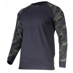 KOSZULKA Z DŁ.REK.190G/M2 MORO CZARNA