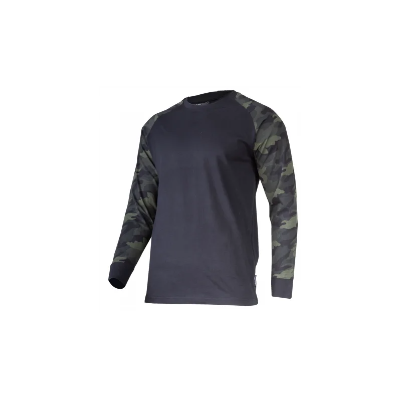 KOSZULKA Z DŁ.REK.190G/M2 MORO CZARNA