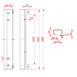 Zaczep dokręcany skrzynkowy ZM2 ZAC187.5