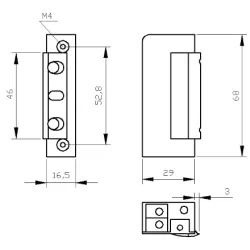 Zaczep R5 12V bez blokady ZAC55.11