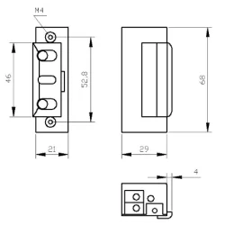 Zaczep R4 12V z pamięcią i blokadą ZAC55.18