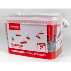 SYSTEM POZIOM. PRO-SP600 2MM MIX- KILPSY/KLINY 300/100SZT + WIADRO 5L
