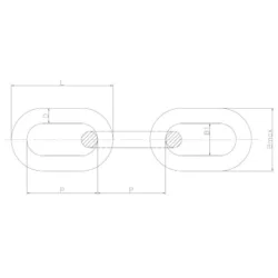 Łańcuch gospodarczy krótkie ogniwo D1 3mm BASLAN74.3D1