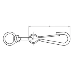 Spinacz łańcucha z okrętką 70mm BASSPI74.70OKR