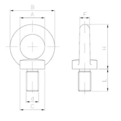 Śruba z uchem M8 BASSRU74.8U