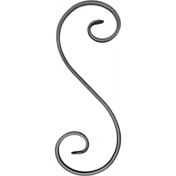 Element skrętny S z płask. 12x6mm 115x305mm ART10066