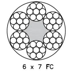 Lina stalowa ocynkowana 3,0mm splot 6x7 FC LINSTAL3 6x7