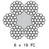 Lina stalowa ocynkowana 4,0mm splot 6x19 FC LINSTAL4.6x19