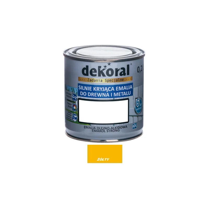 Farba olejna EMAKOL STRONG 0,2L żółta BAWEMA10.20