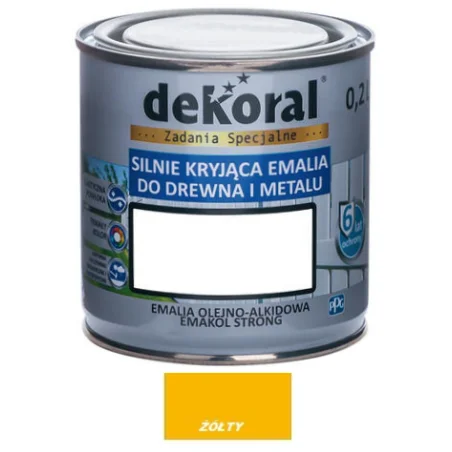 Farba olejna EMAKOL STRONG 0,2L żółta BAWEMA10.20