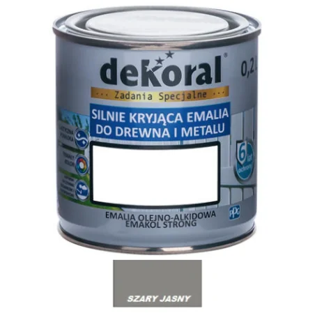 Farba olejna EMAKOL STRONG 0,2L szara jasna BAWEMA10.21