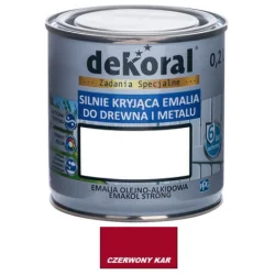 Farba olejna EMAKOL STRONG 0,2L czerwona karminowa BAWEMA10.23