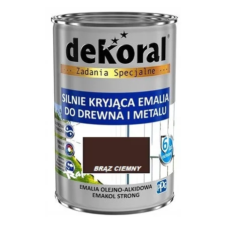Farba olejna EMAKOL STRONG 0,9L ciemny brąz BAWEMA10.29