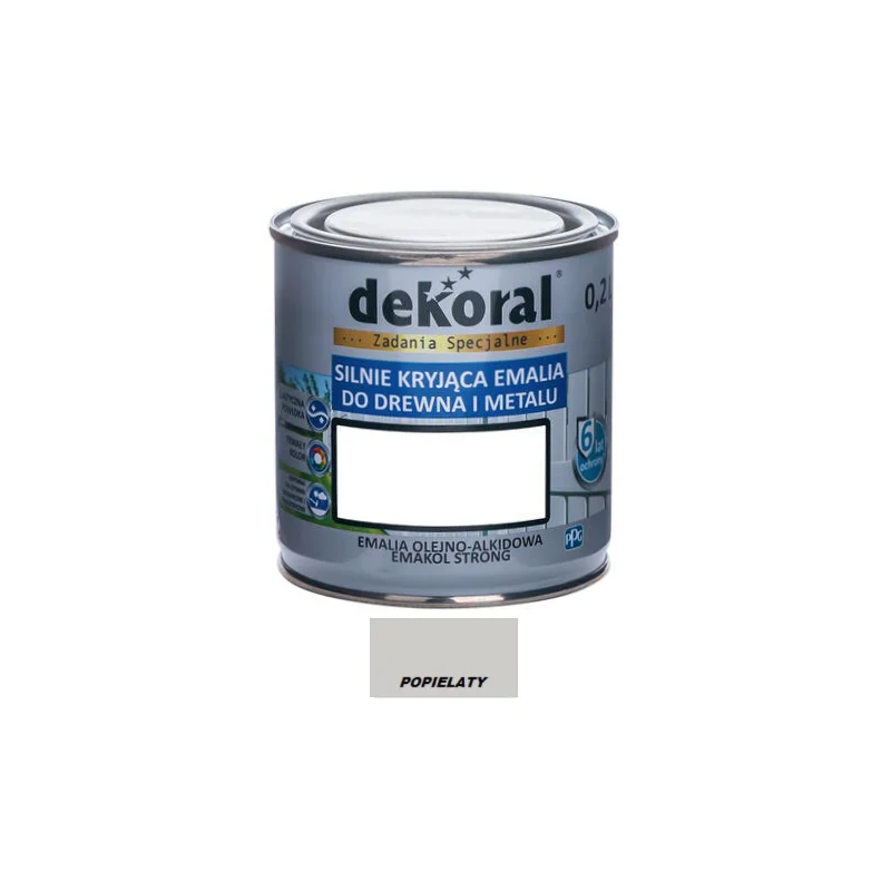Farba olejna EMAKOL STRONG 0,2L popielaty BAWEMA10.39
