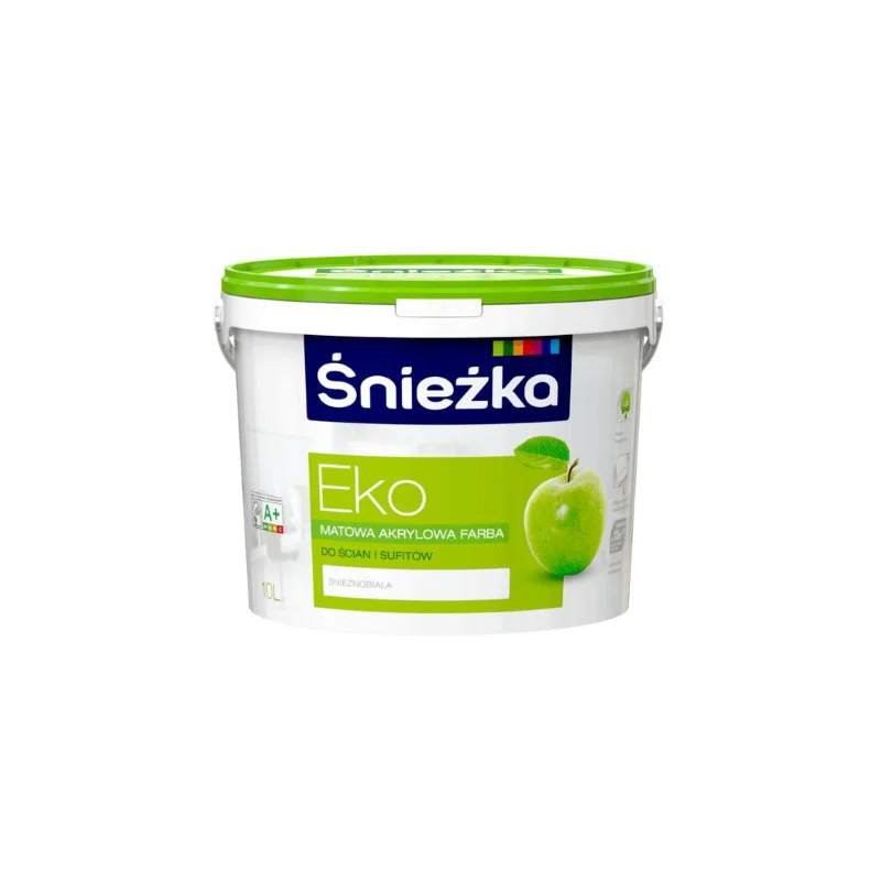 Emulsja akrylowa do ścian i sufitów ŚNIEŻKA EKO 10L biała BAWEMU10.4
