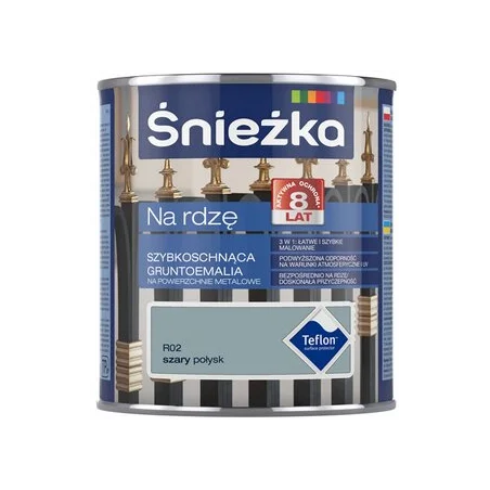 Śnieżka na rdzę 0,65L szara połysk BAWPOL10.10