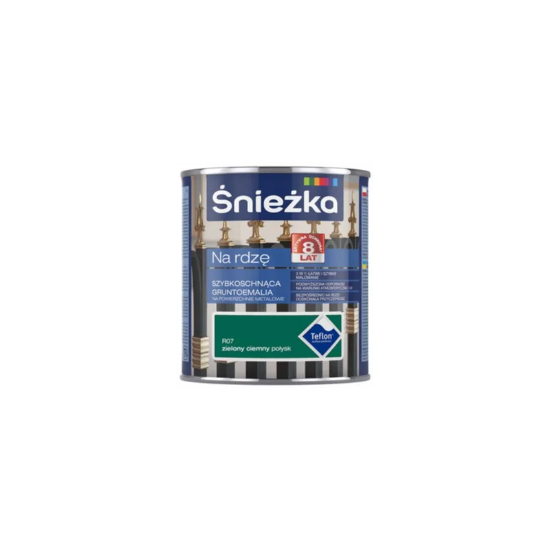 Śnieżka na rdzę 0,65L ciemna zielona połysk BAWPOL10.12