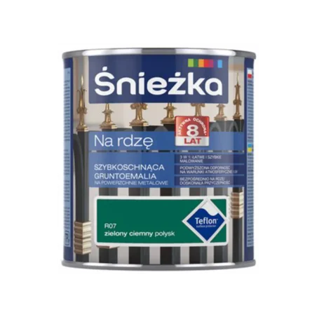 Śnieżka na rdzę 0,65L ciemna zielona połysk BAWPOL10.12