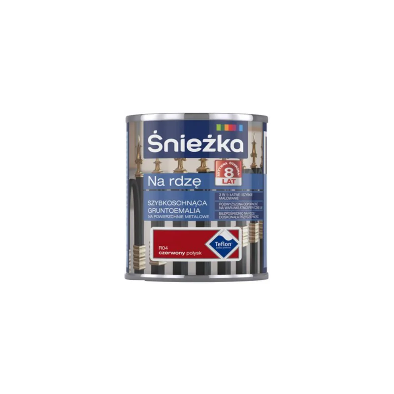 Śnieżka na rdzę 0,65L czerwona połysk BAWPOL10.8