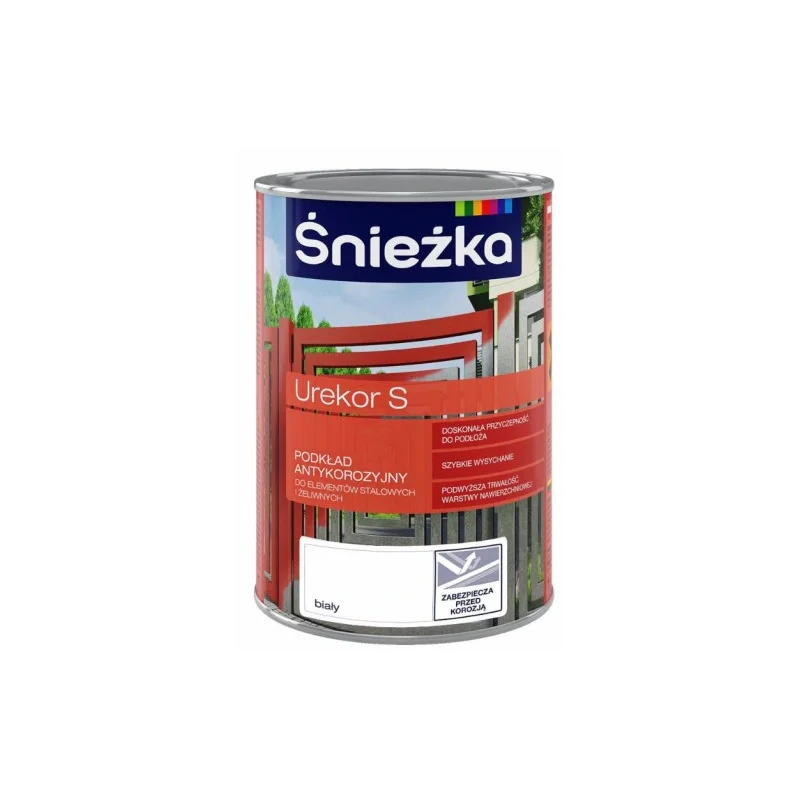 Podkład antykorozyjny UREKOR S ŚNIEŻKA biały 1L BAWURE10.7