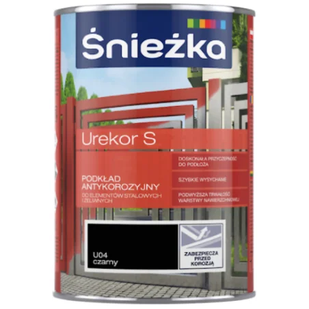 Podkład antykorozyjny UREKOR S ŚNIEŻKA czarny 1L BAWURE10.8